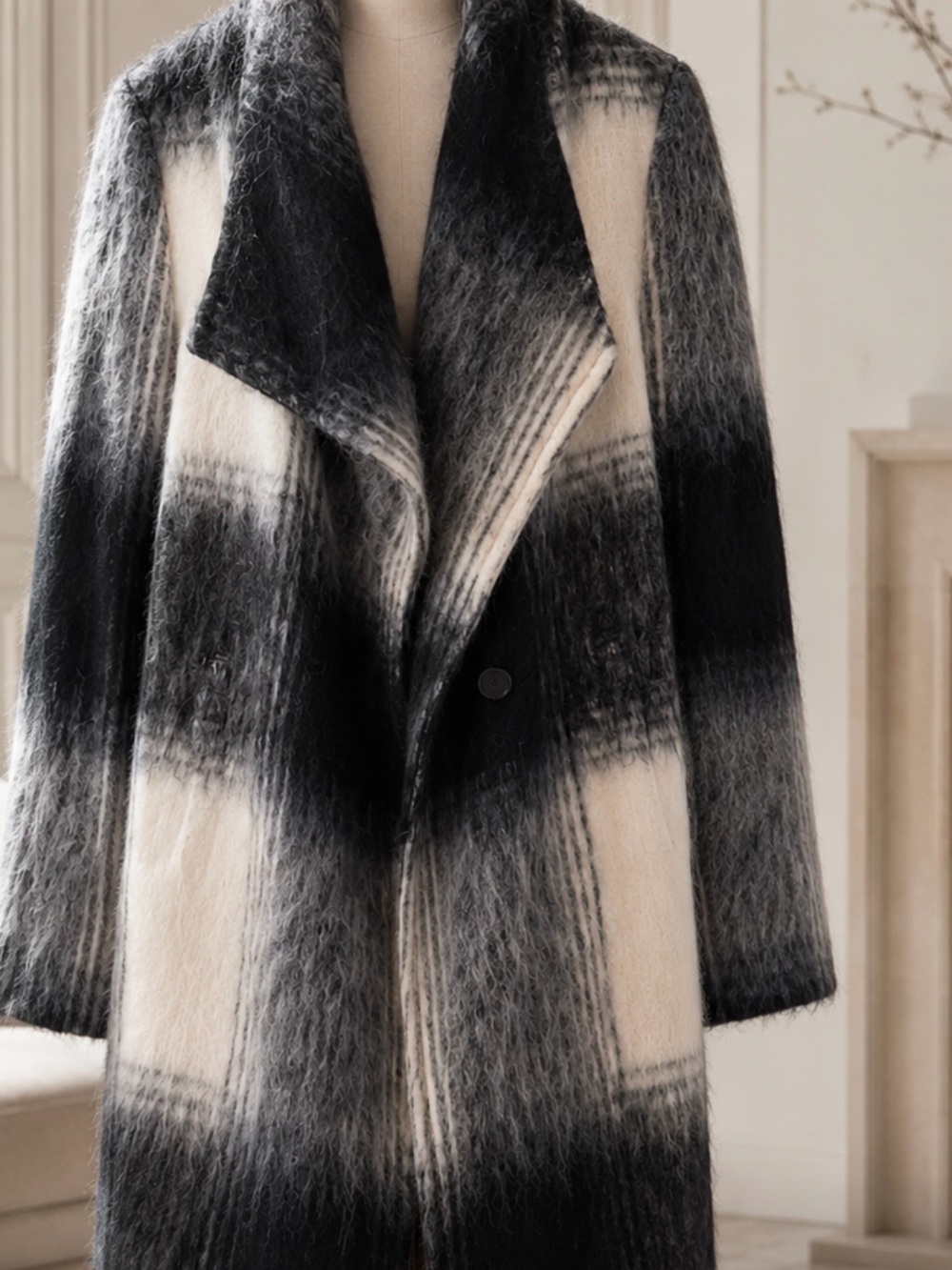 Pure DKNY alpaca and wool blend coat.